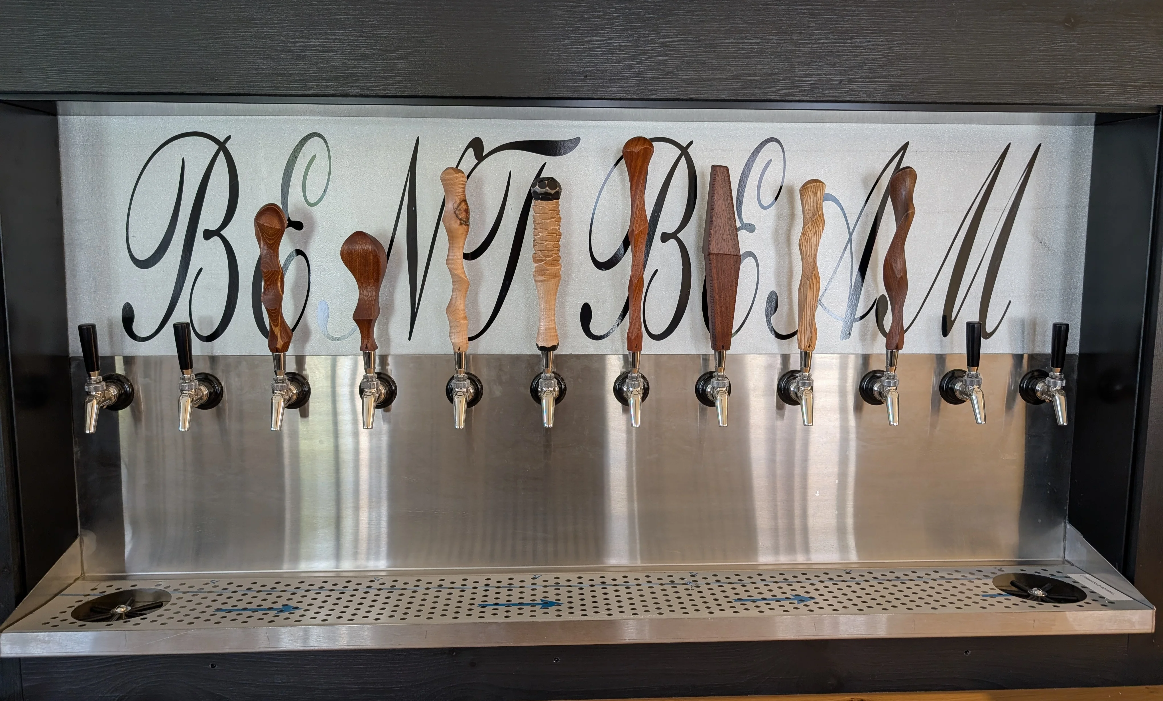Our Beautifully carved tap handles.